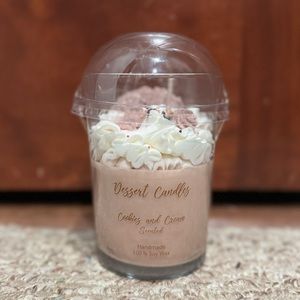 SOLD DESSERT CANDLES COOKIES AND CREAM SCENTED HANDMADE IN TURKEY